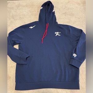 Team Korea National Baseball Men’s XL Navy Hoodie Red Drawstring Sweatshirt